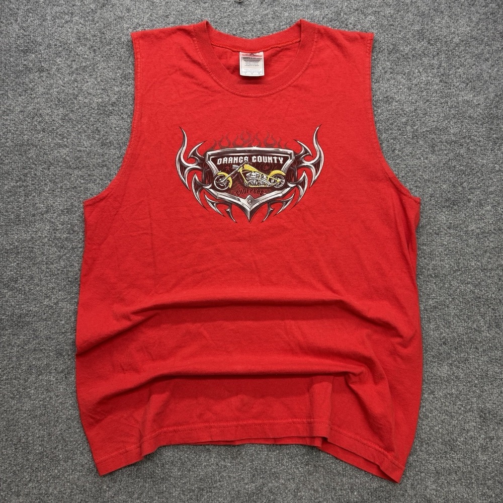Orange County Choppers Sleeveless T‎ Shirt Vintage Biker Size Large Y2K
